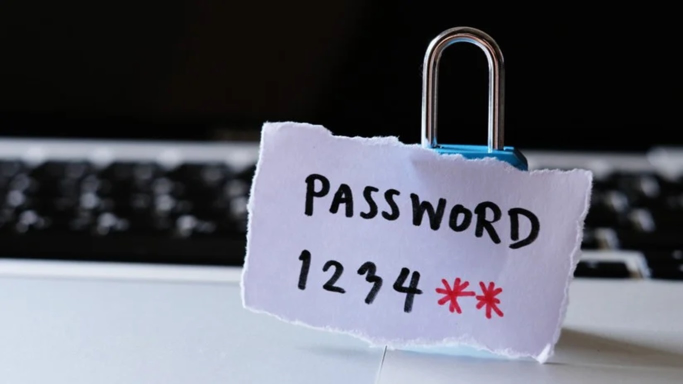 Piores senhas de 2025: Tela de login com campos para username e senha, exibindo um ícone de cadeado de segurança