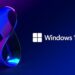 Logo do Windows 12 com design futurista sobre fundo azul e roxo